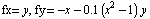 fx= y, fy=  -x - 0.1 (x^2 - 1) y