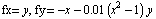 fx= y, fy=  -x - 0.01 (x^2 - 1) y