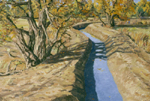Autumn Along an Alameda Canal oil by Jeff Potter AVAILABLE