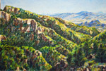 View East from Chiracahua Mtn Crest oil pastel by Jeff Potter AVAILABLE